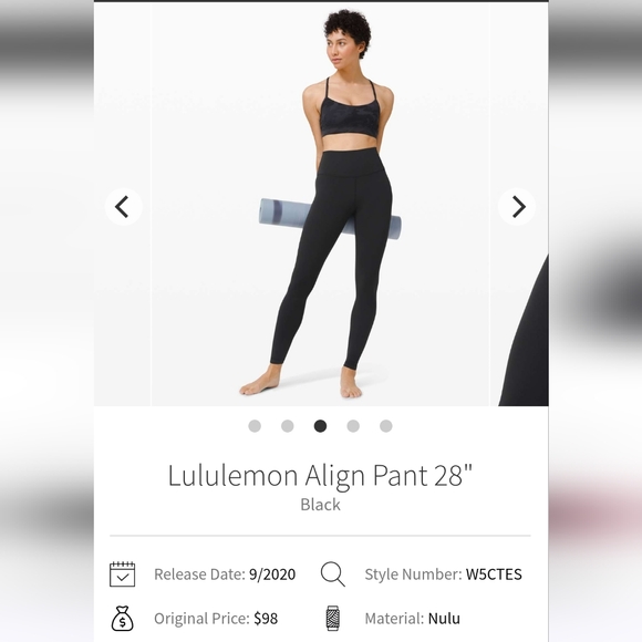 Lululemon Align Pant 28" Sz2 Black - Picture 1 of 13